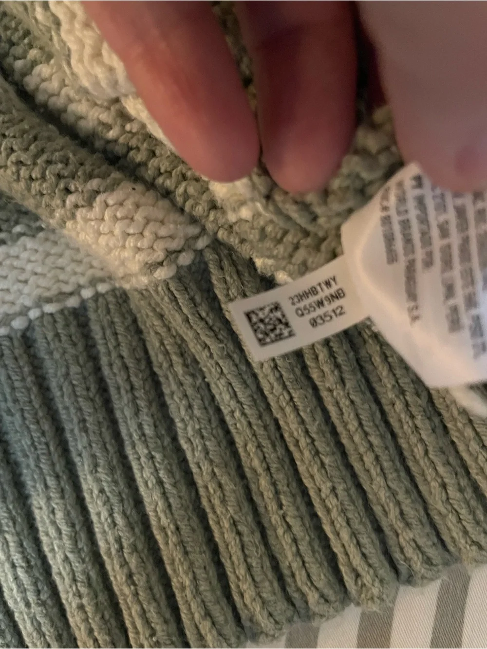 American Eagle Oversized Sage Stripe Cardigan Small